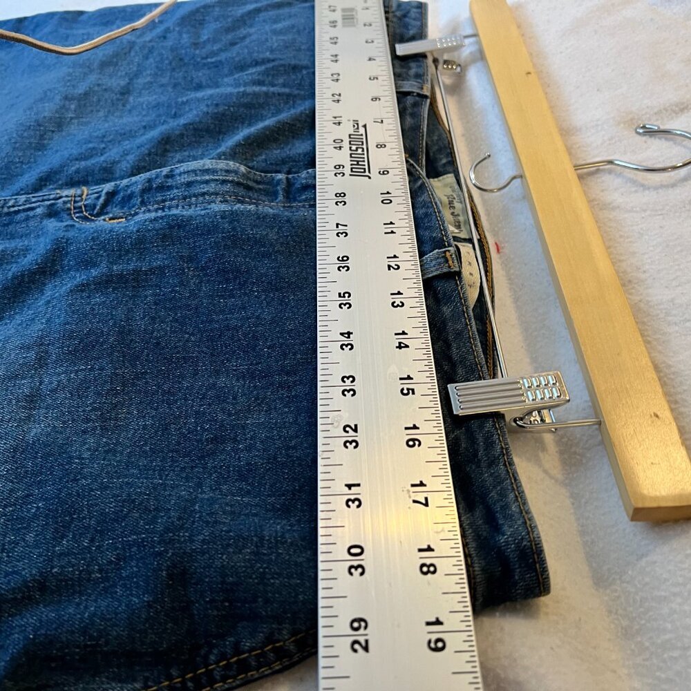 Old Navy Jean Skirt Denim Midi Stretch Flat Front Slit Y2K Western Indie Boho 16 - Picture 8 of 9